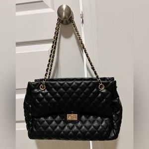 Quilted Black Shoulder Bag
